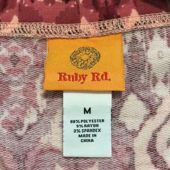 NWT Ruby Rd Comfort Zone Abstract Patchwork Printed woman pullover blouses. Sz M - Picture 7 of 11